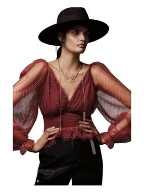 ANTHROPOLOGIE Tulle Blouse